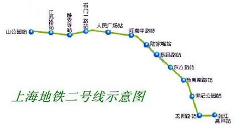 上海地铁2号线线路图,时刻表